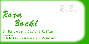 roza bockl business card